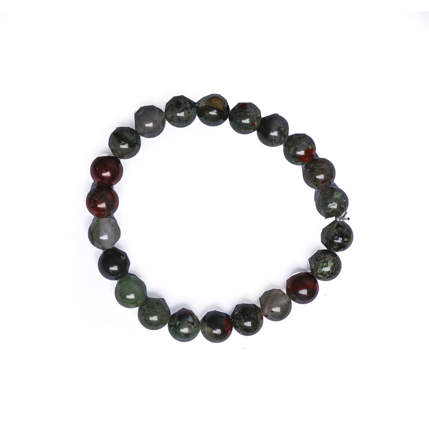 Round African Bloodstone Dragonstone Bracelet