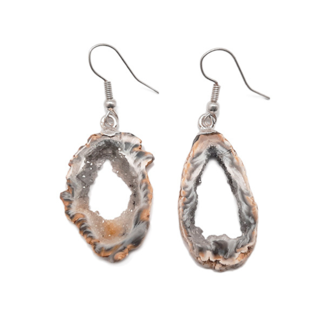 Agate Druzy Slice Earrings