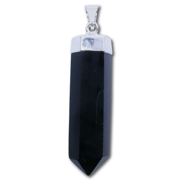 Black Obsidian Single Point Pendant Necklace