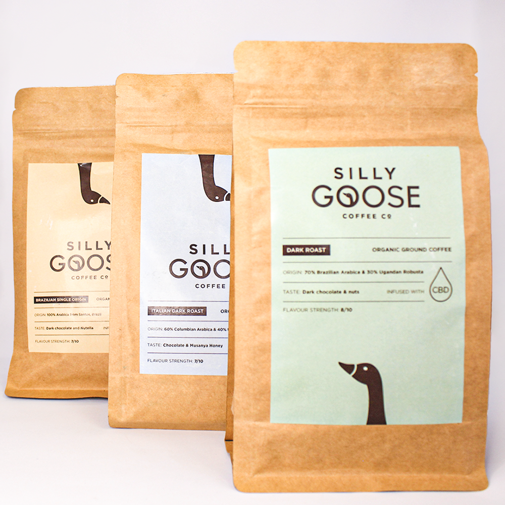 Silly Goose -  Dark Roast CBD Coffee - Ground