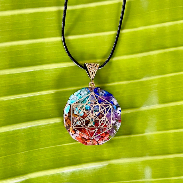 Chakra Pendant with Flower of Life