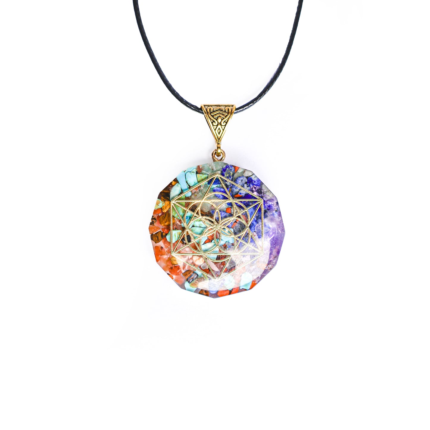 Chakra Pendant with Flower of Life