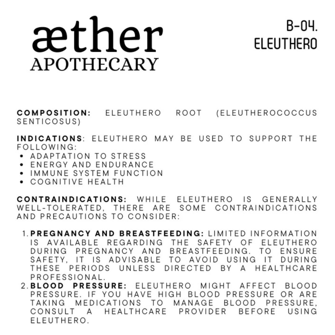 Eleuthero Tincture - 30ml