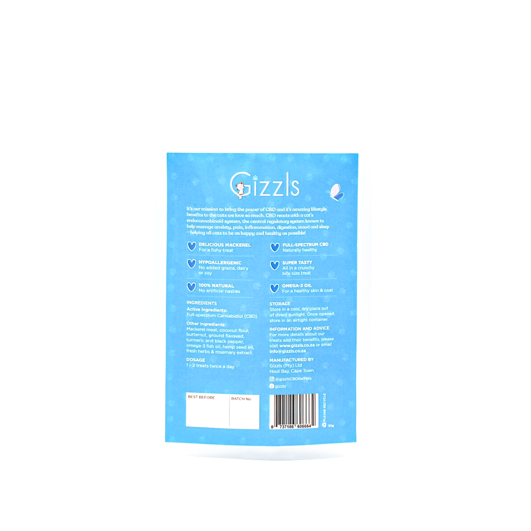 Gizzls Healthy Fishy CBD Cat Treats