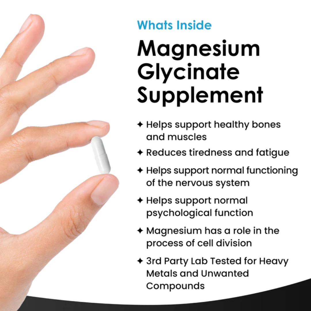 Magnesium Glycinate - High Strength Capsules 1040mg