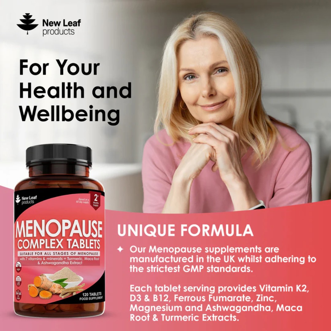 Menopause Supplements for Women With Turmeric, Ashwagandha & Maca Extract