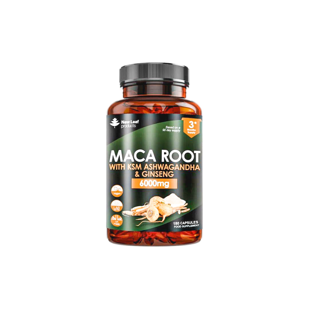 Maca Root Tablets with Ashwagandha High Strength 3 Month Supply - 180 ...