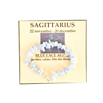Sagittarius Bracelet with Blue Lace Agate