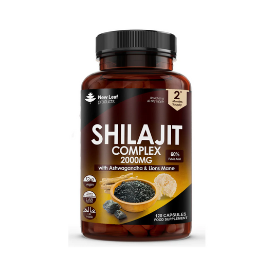 Shilajit Complex + Ashwagandha & Lions Mane - 120 High Strength 2000mg Capsules