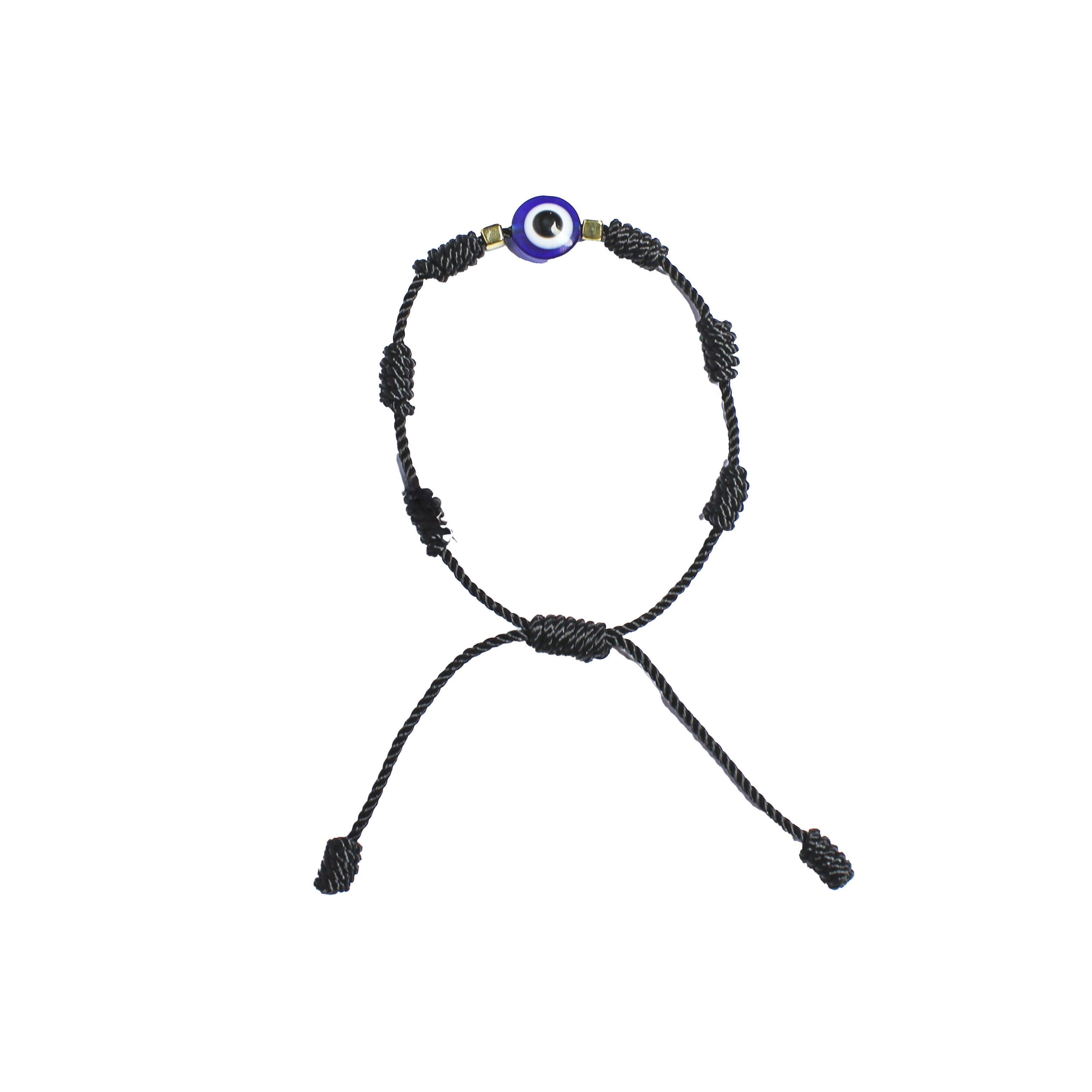 Single Black Evil Eye Macrame Bracelet