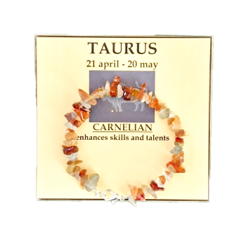 Taurus Bracelet with Carnelian
