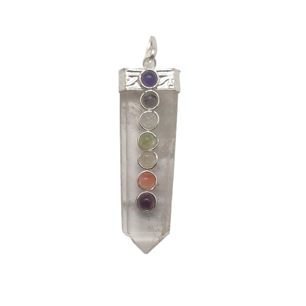 Clear Quartz Chakra Sword Pendant