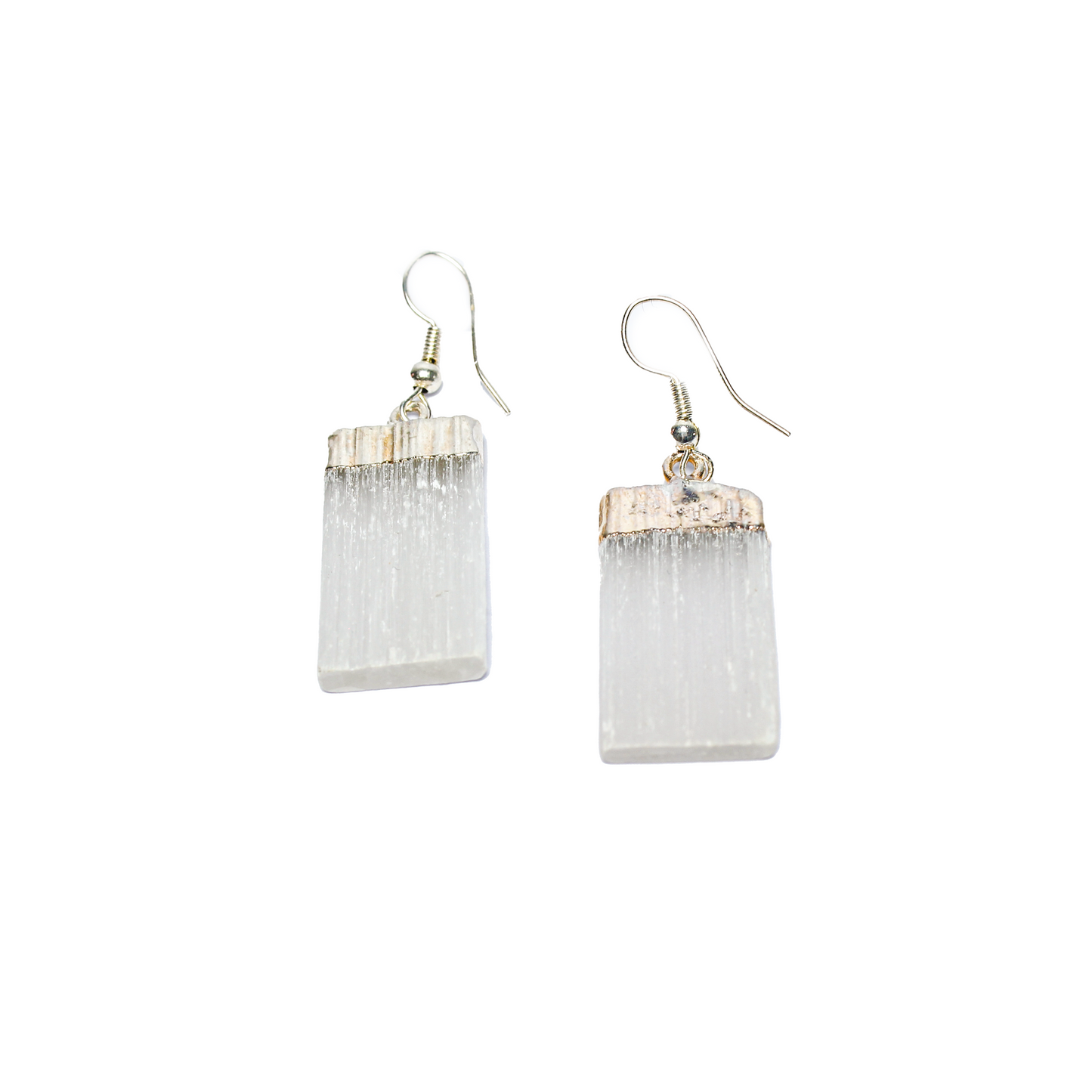 Selenite Blade Drop Earrings