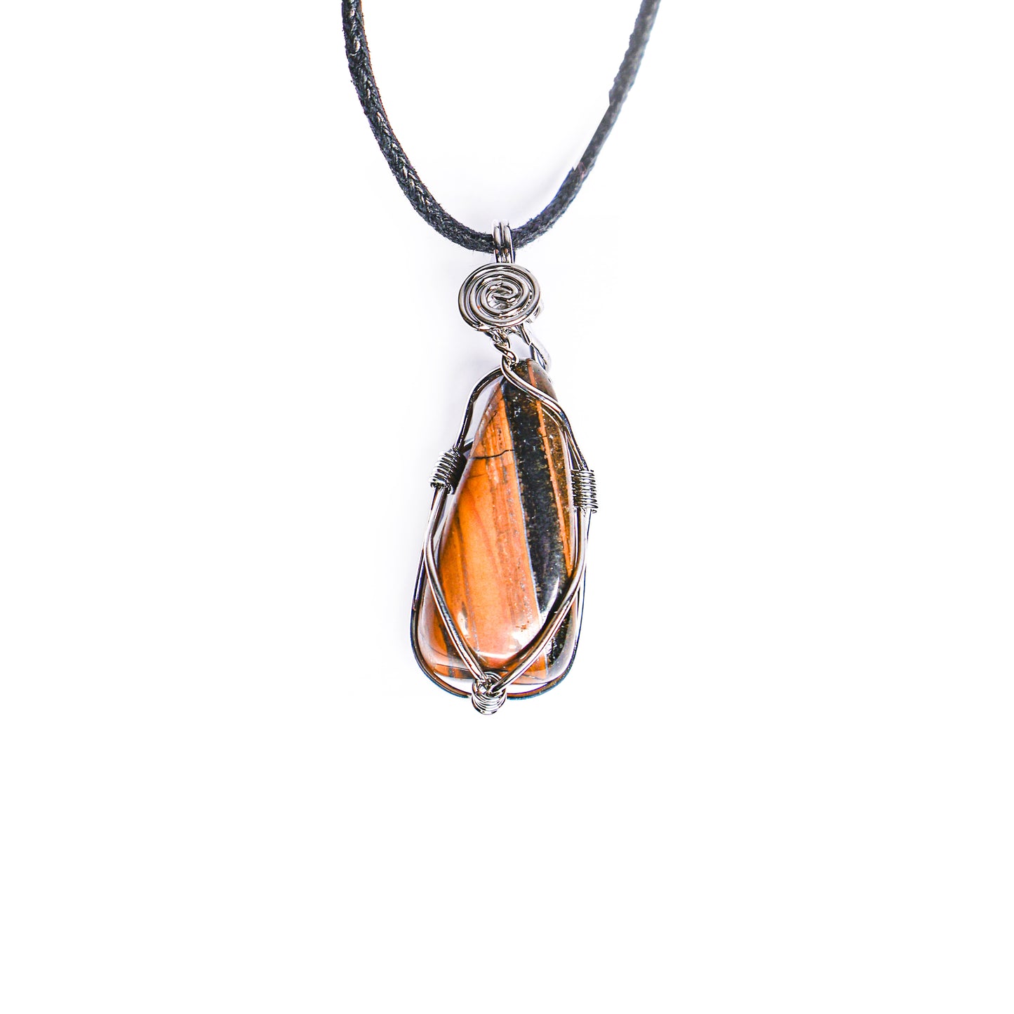 Wire-Wrapped Tiger Eye Necklace