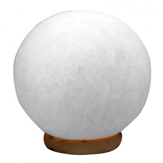 White Himalayan USB Salt Ball Lamp