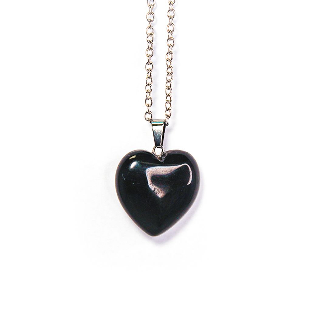 Heart Black Obsidian Pendant – greensquareshop