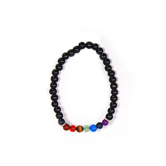 Kiddies Chakra and Protection Black Obsidian Bracelet