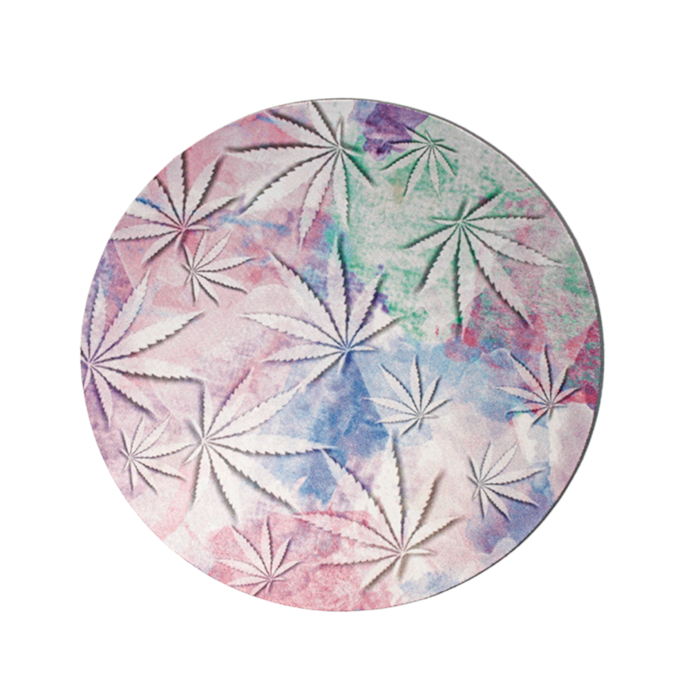 Cannabis Leaf Mouse Pad Pink & Purple 