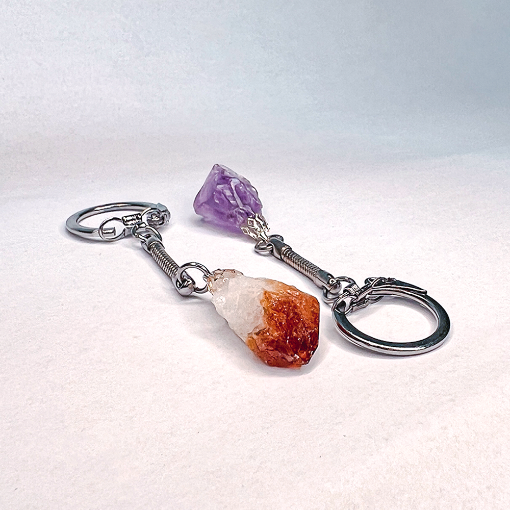 Rough Stone Keyring- Assorted