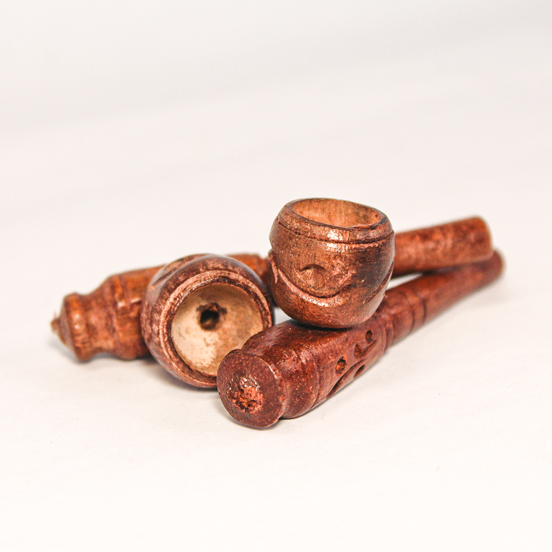 Traditional Handcrafted Wooden Smoking Pipe - Bowl Shape