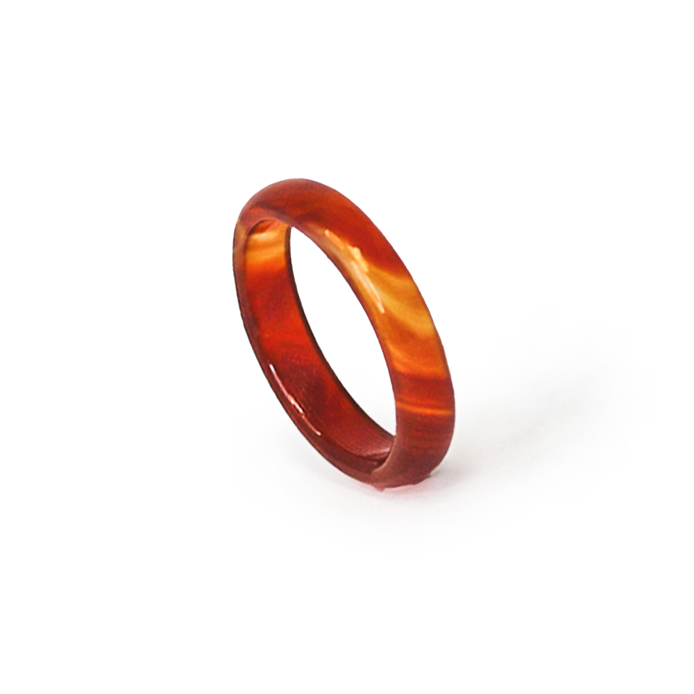Pure Solid Red Agate Ring
